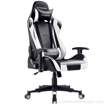 Silla de juego de computadora ajustable giratoria cómoda